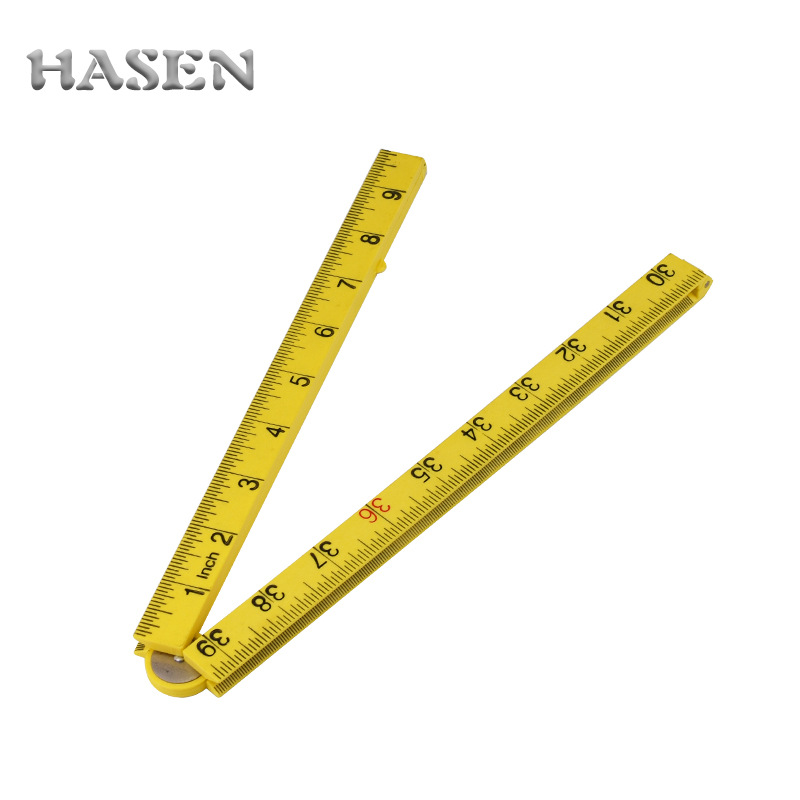 施工测量尺一米4折塑料折尺木工绘图工具塑料折尺教学工具批发