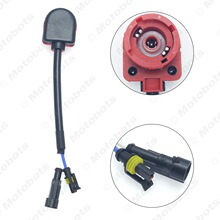 HID汽车氙气大灯AMP转D2S双触点转换线D2/D2R/D4转安定器弯角母插