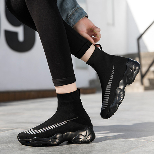 New men's shoes spring and autumn Korean style trendy couple high-top sports casual shoes Feiwei dad shoes cotton shoes wholesale delivery