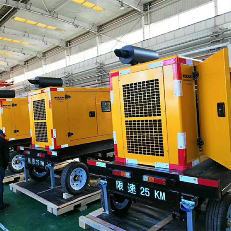 88KVA潍柴电力WPG88T9柴油发电机组 潍柴70KW拖车发电站