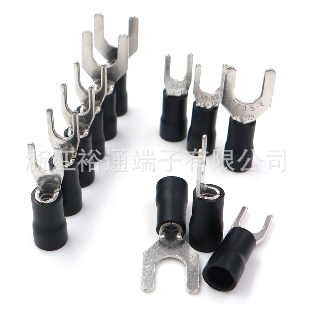 【SV系列】3.5-3/4/5/6 叉形预绝缘冷压端子Y型端子线耳14-12 AWG