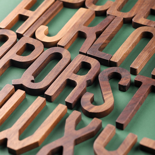 ins Nordic style solid wood monogram wall decoration DIY alphabet home furnishings wooden photography props