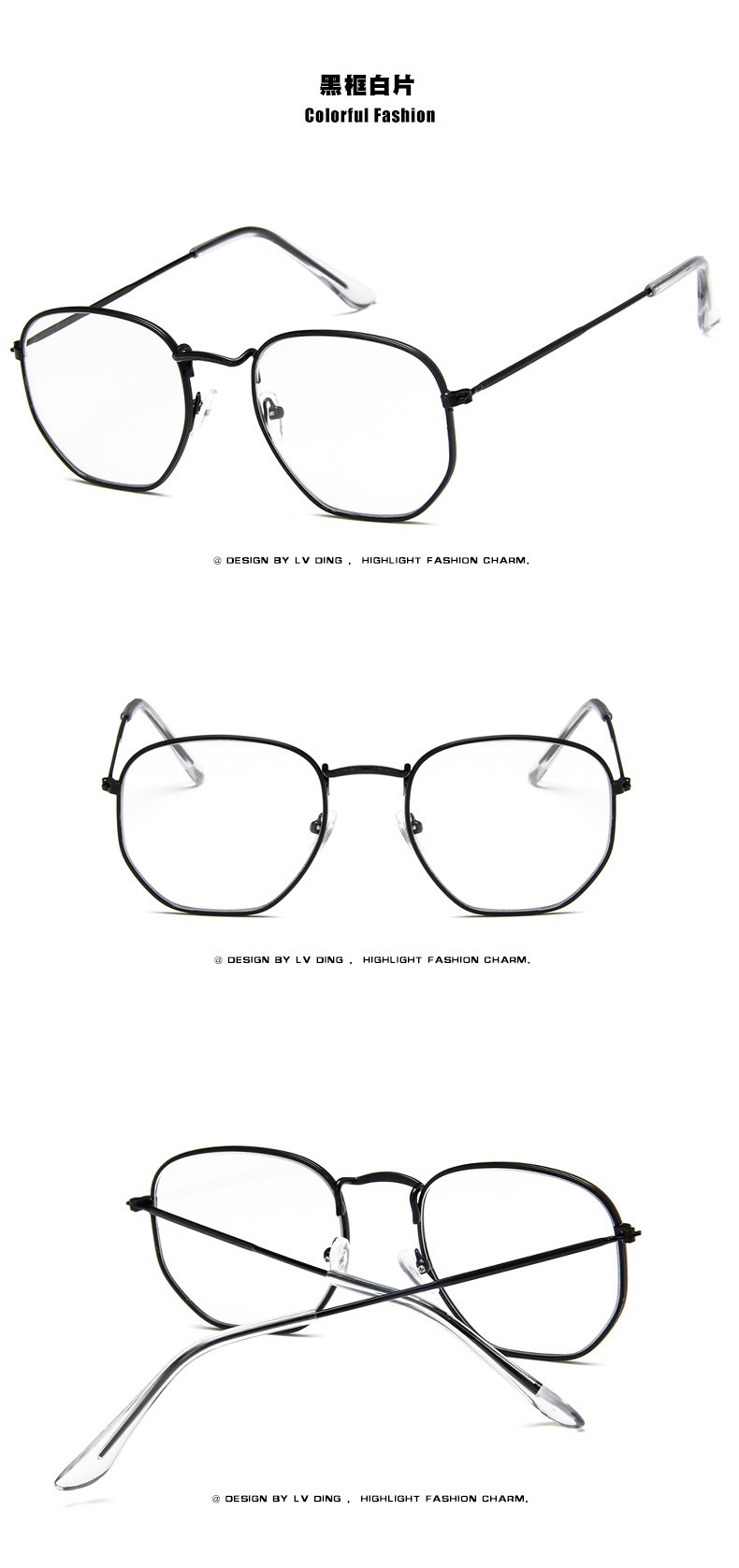 Nuevo metal marco polígono gafas de sol moda europea y americana pequeño marco colorido Mercurio océano gafas de sol al por mayor 3548