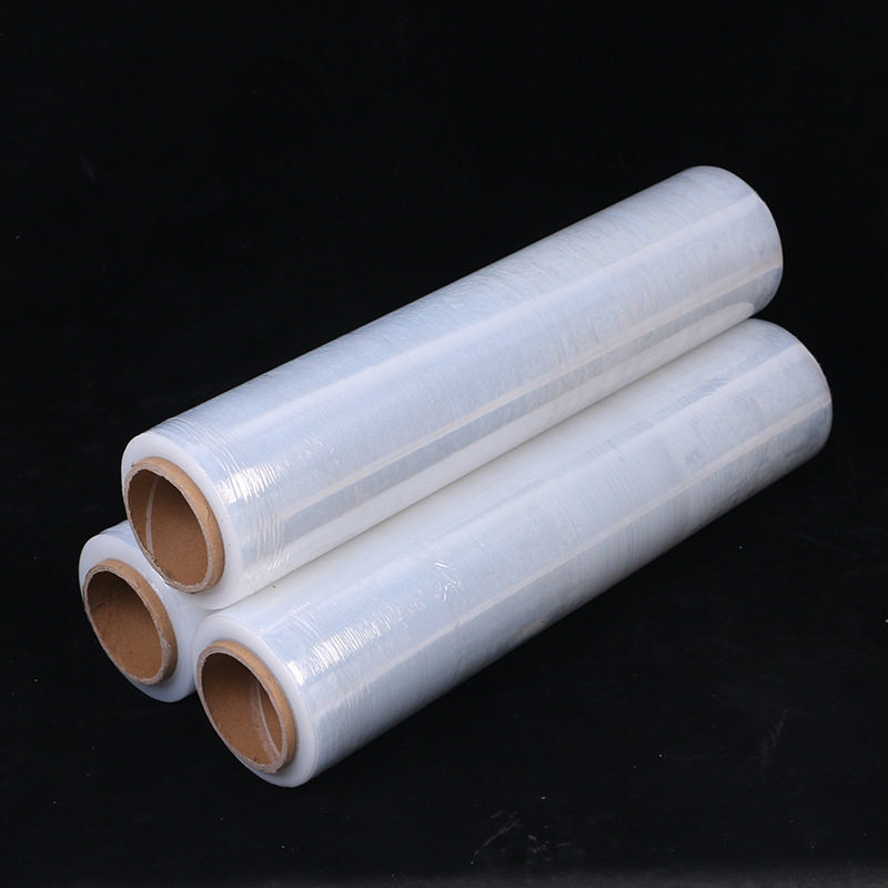 Película estirable multicolor de PE personalizada del fabricante, película estirable, película estirable, película de embalaje de bandeja industrial de 50cm, película autoadhesiva