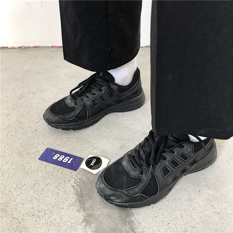 Весна и осень 2021, женская модная черная спортивная обувь в стиле k, студенческие повседневные легкие кроссовки ulzzang в стиле ретро, тренд