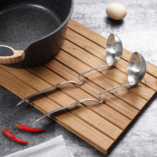 304 stainless steel hangable hot pot soup spoon soup drain household wall-mounted creative deepening long-handled spoon small spoon holding soup spoon