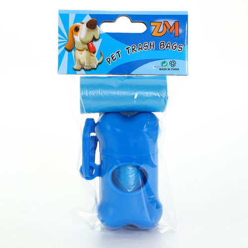 Pet Waste Bags Bone Shaped 2 Rolls Solid Color Pack Dog Poop Bags Pet Litter Bags