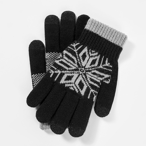 Customized Processing and Customization for Cross-Border Supply of Touch Screen Gloves, Large Size Men's Winter Thickened Warm Windproof and Cold-Proof Gloves That Can Be Used for Touch Screens