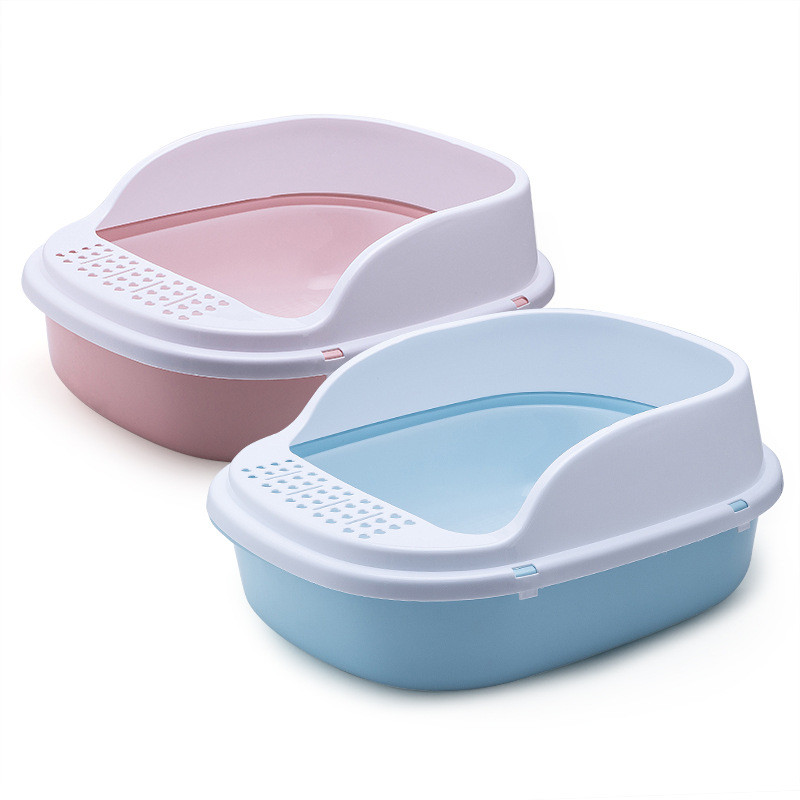 Double -layer cat sand pot high -walled border splattered cat toilet…