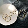 South Korean goods, minimalistic earrings, capacious accessory, simple and elegant design