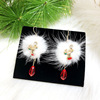 Fashionable creative Christmas crystal for elderly, earrings, decorations, European style, wholesale