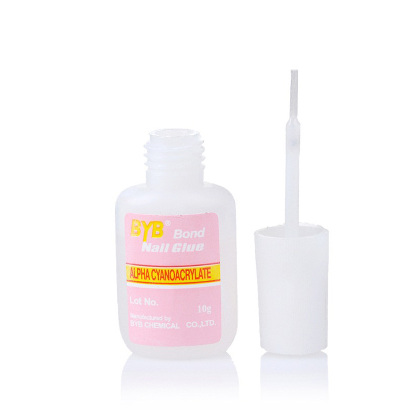 Nail art BYB nail glue with brush 10g fake nail piece special nail art special BYB powder label glue wholesale Nail art BYB nail glue with brush 10g fake nail piece special nail art special BYB powder label glue wholesale