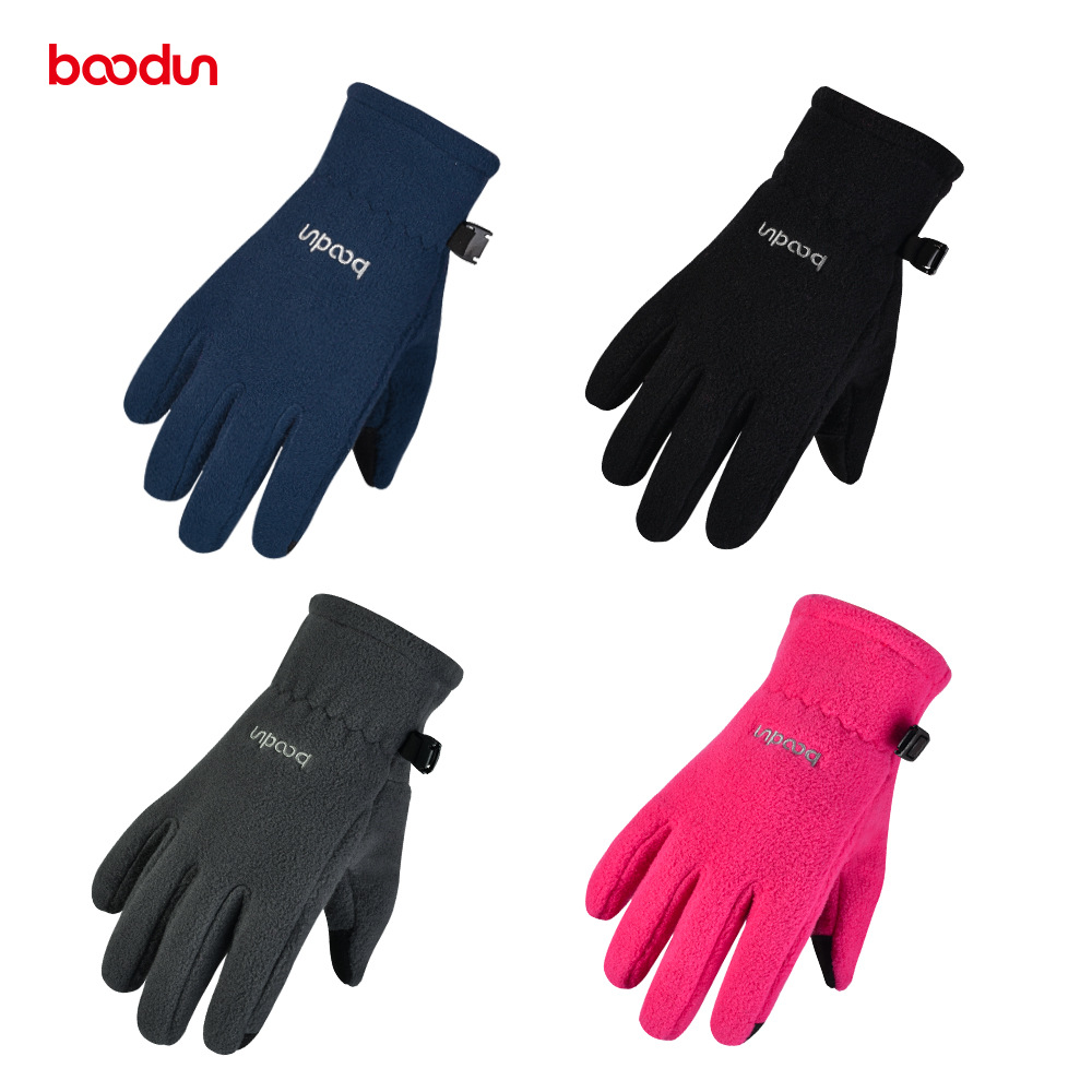 Nouveaux gants de cyclisme d'extérieur pour enfants Boodun pour garçons et filles, version hiver, gants chauds en velours épais pour écran tactile_voghion.com