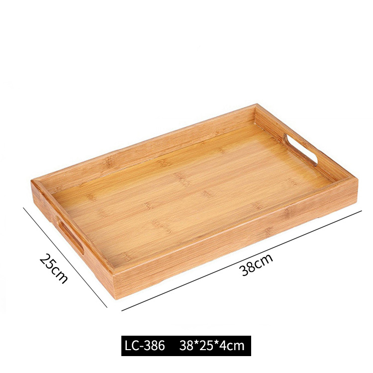 De estilo japonés engrosada bandeja de bambú bandeja de té simple hogar taza de té bandeja de hotel restaurante bandeja de bambú plato vajilla