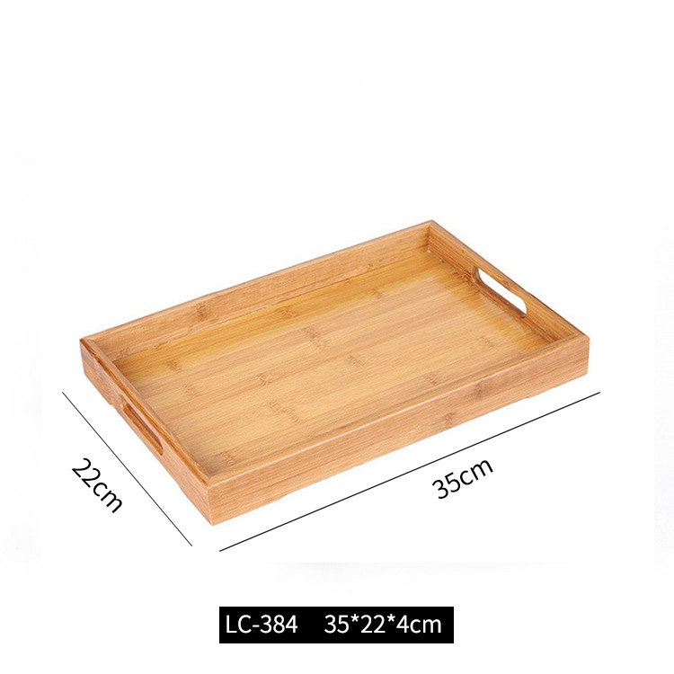 De estilo japonés engrosada bandeja de bambú bandeja de té simple hogar taza de té bandeja de hotel restaurante bandeja de bambú plato vajilla