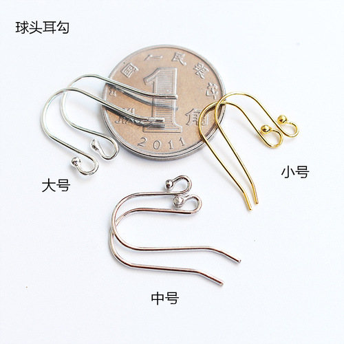 S925 sterling silver ear hook accessories earrings ear jewelry gold plated handmade DIY sterling silver accessories factory direct sales wholesale