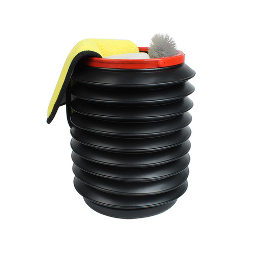 Car Internet celebrity car trash can multi-functional car 4L bucket car wash folding telescopic bucket
