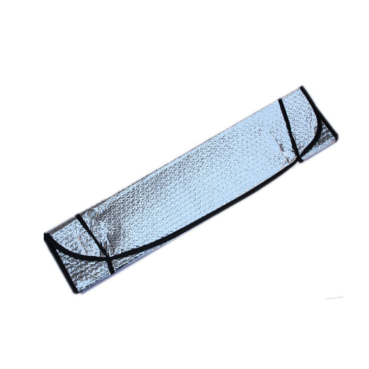 Verano venta caliente para automóviles sombrilla plateada de doble cara de aluminio burbuja solar automóvil 140 * 70 sombrilla solar