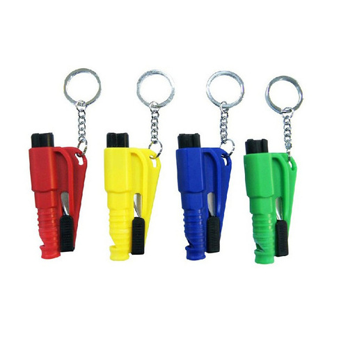 Factory direct sales Key chain safety hammer wholesale Car window breaker with printable LOGO Car mini safety hammer