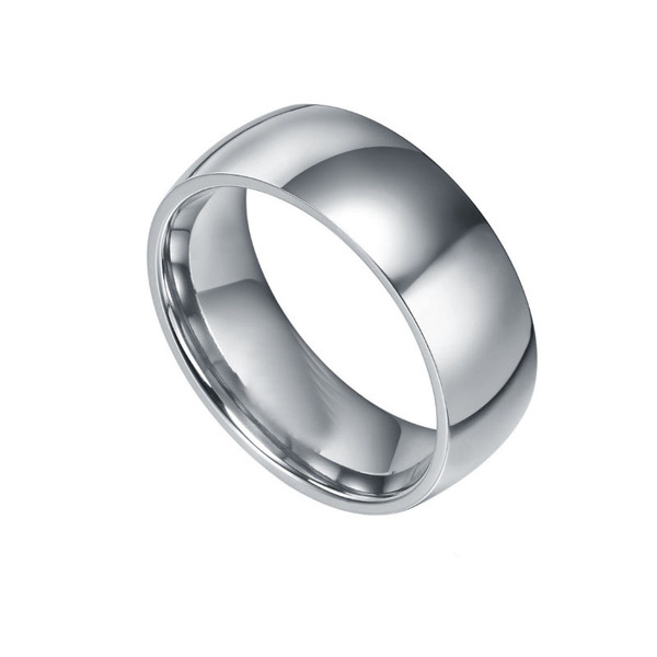 glossy fashionable crooked ring stainless steel for men and women