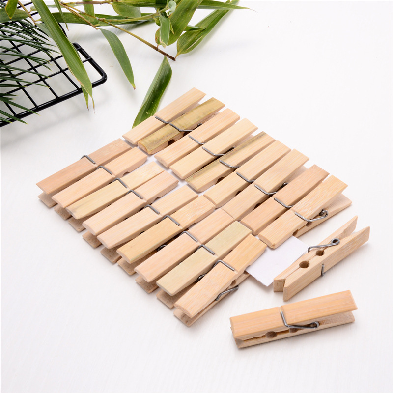 Bamboo clothespins multi-purpose drying clips clothes pins sock clips small clips clothespins 20pcs
