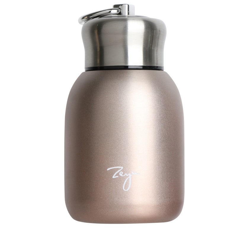 Portátil al aire libre negro 304 Acero inoxidable pequeña grasa Ding regalo taza mini moda portátil Gran taza de vientre taza de bolsillo