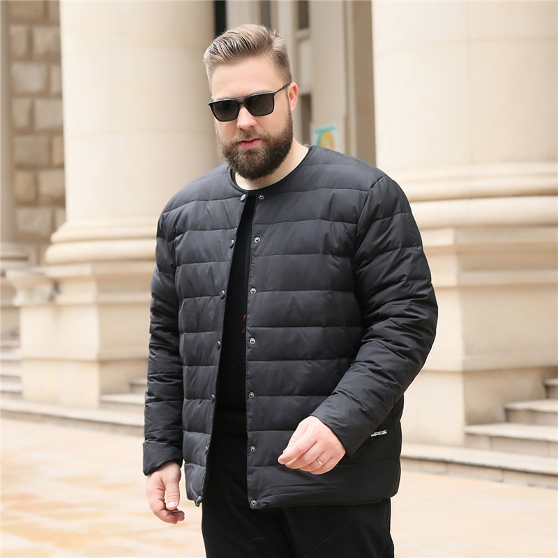 Middle-aged and elderly men plus size liner down jacket inner wear cold-proof warm short rest without collar men's inner wear