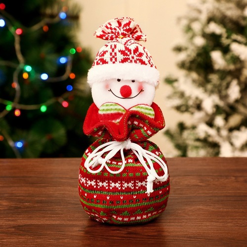 圣诞节针织苹果袋卡通造型礼品袋儿童幼儿园创意礼物圣诞节日用品