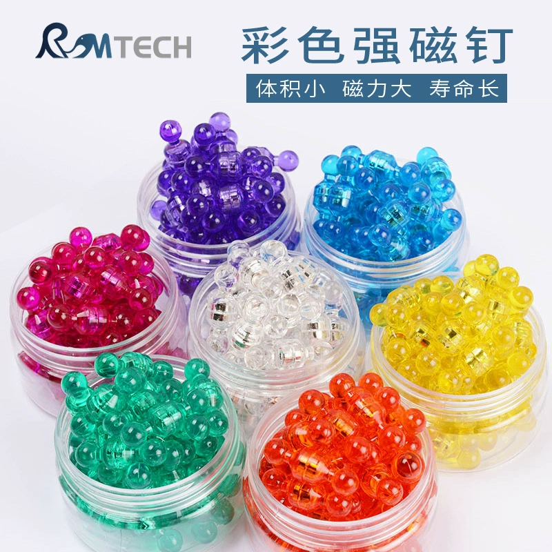 Дубовый магнит Оптовая цветная пластиковая магнитная кнопка для обучения рисованию магнитный гранул абсорбционный камень неодим железо-железо-бор белая пластина прочная магнитная пряжка