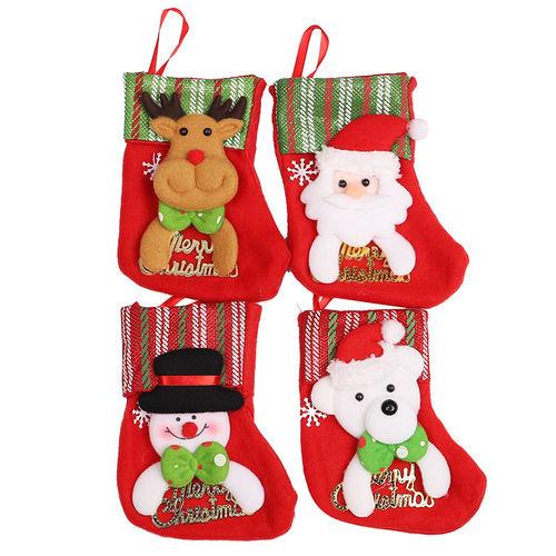 Small size Christmas stockings, Christmas decoration props, Christmas tree hangings, festive atmosphere enhancement supplies