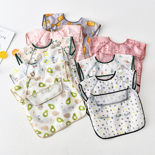 Umbrella children's waterproof bib sleeveless baby waterproof coveralls infant polyester taffeta waterproof eating clothes