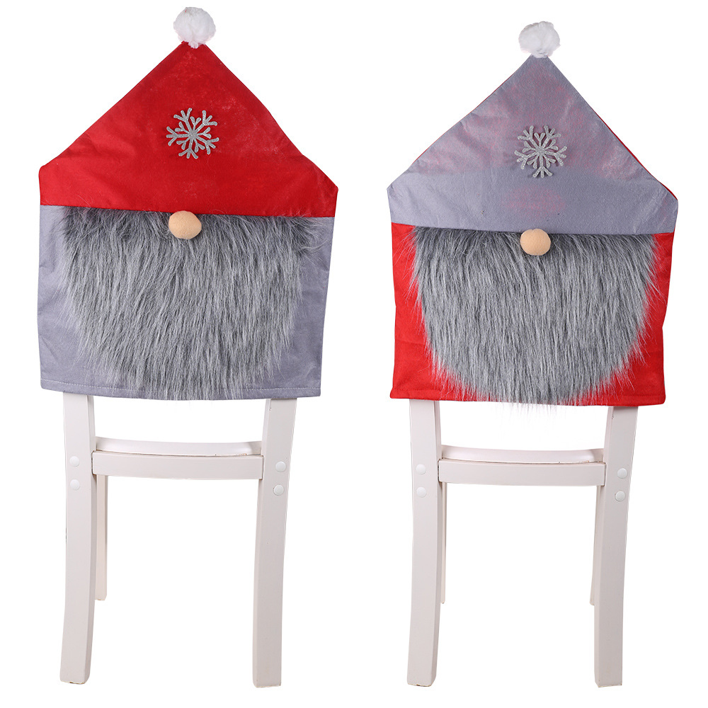 Weihnachten neue Nordic Rot grau stuhl abdeckung für die ältere menschen Weihnachten dekorative lieferungen hocker abdeckung für die ältere stuhl abdeckung_voghion.com