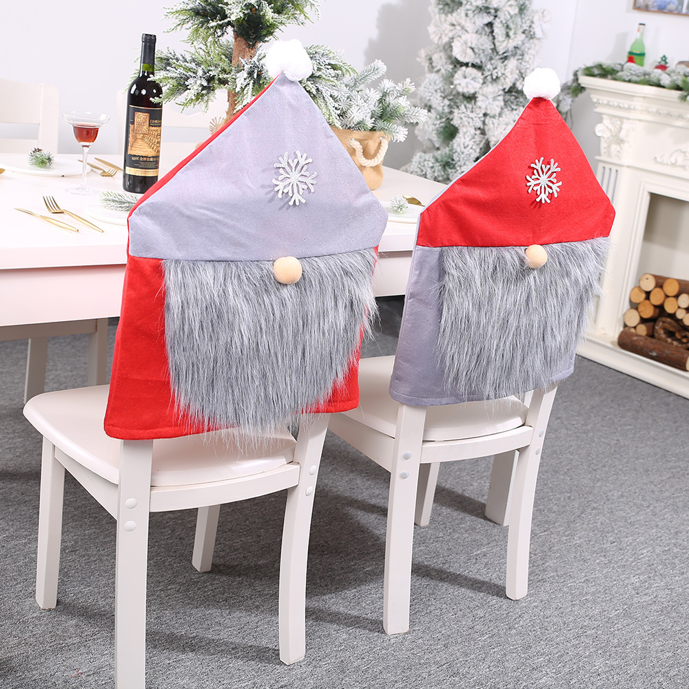 Weihnachten neue Nordic Rot grau stuhl abdeckung für die ältere menschen Weihnachten dekorative lieferungen hocker abdeckung für die ältere stuhl abdeckung_voghion.com