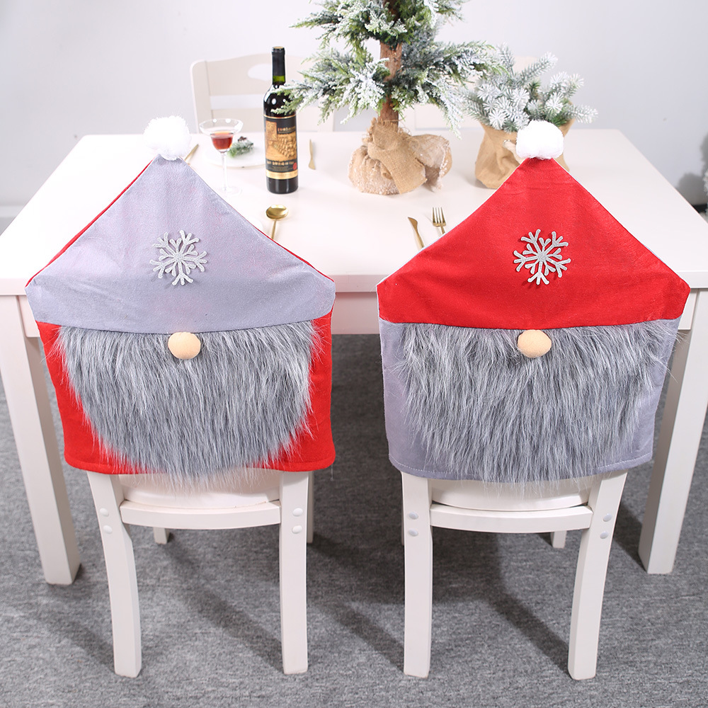 Weihnachten neue Nordic Rot grau stuhl abdeckung für die ältere menschen Weihnachten dekorative lieferungen hocker abdeckung für die ältere stuhl abdeckung_voghion.com