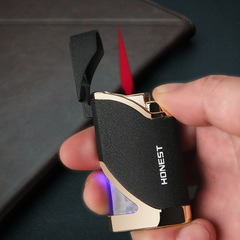 Baicheng inflatable ultra-thin windproof lighter with light mini personalized creative boutique red fire igniter wholesale