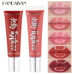 Cross-border bestseller HANDAIYAN Mirror Hydrating Glass Lip Balm Fruit Candy Color Jelly Lip Color Pouty Lip Lacquer Lip Oil