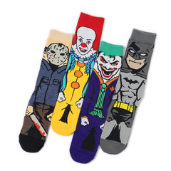 Men's Anime Cross-border Supply Male Socks Straight Cartoon Character Socks Personality Trend Brand Women's Skate Socks Cotton Movie Socks