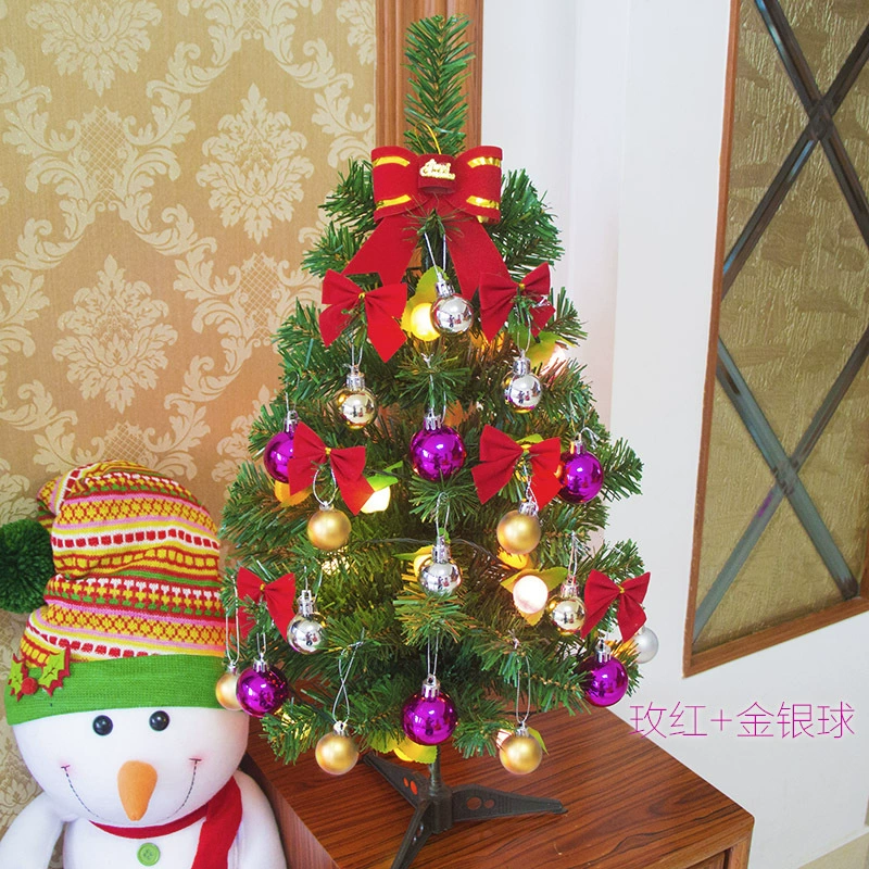 Spot [60см Color Light Package Tree] Spot Mini Little Christmas Tree настольная PVC елка рождественская декорация