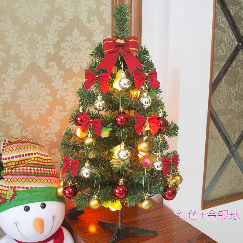 Spot [60см Color Light Package Tree] Spot Mini Little Christmas Tree настольная PVC елка рождественская декорация