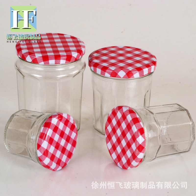 高白料玻璃果酱瓶多棱酱菜瓶燕窝瓶100ml罐头瓶蜂蜜玻璃瓶包装瓶