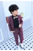 Y066 Burgundy Jacket + Pants (Elixir Bouquet Corsage)