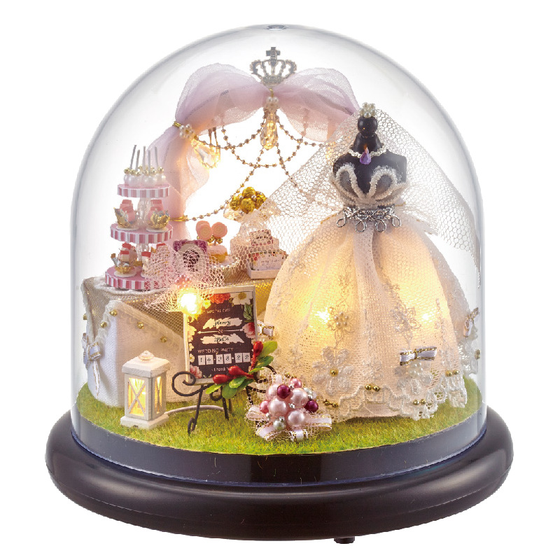 Zhiquwu rompecabezas estéreo 3D hecho a mano para niños, caja de música de viaje, juguete para niñas, ensamblaje estéreo