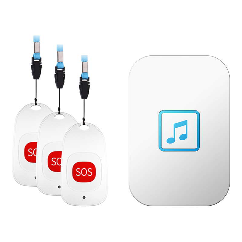 老人呼叫器随身远距离无线电子门铃病人护理三拖一紧急叫铃家用