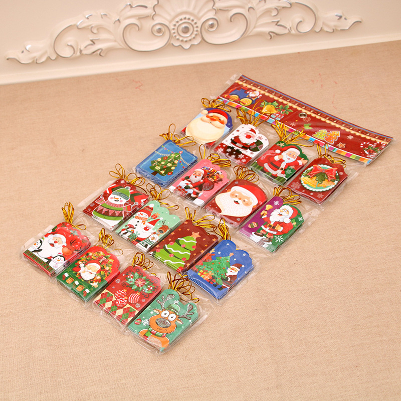 Tarjeta de felicitación pequeña de Navidad Tarjeta de deseo de árbol de Navidad pequeño elevador tarjeta pequeña Tarjeta de decoración navideña Tarjeta de deseo de bendición
