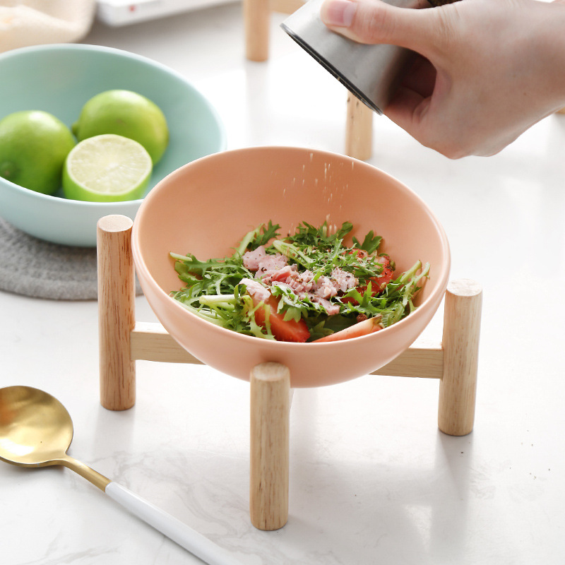 Ensaladera de fruta de cerámica tazón nórdico creativo cerámica sala de estar snack caramelo cerámica gato comida tazón mascota tazón perro comida tazón