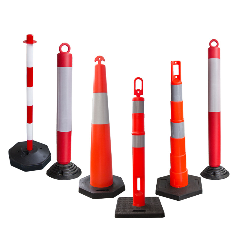 Fábrica al por mayor carretera anti-colisión columna de protección columna de advertencia de goma PU carretera fija aislamiento de separación de pila Muelle instalaciones de tráfico image 5