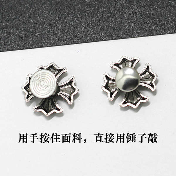 Spot small batch of Anu button hidden silver rivet jacket decorative…