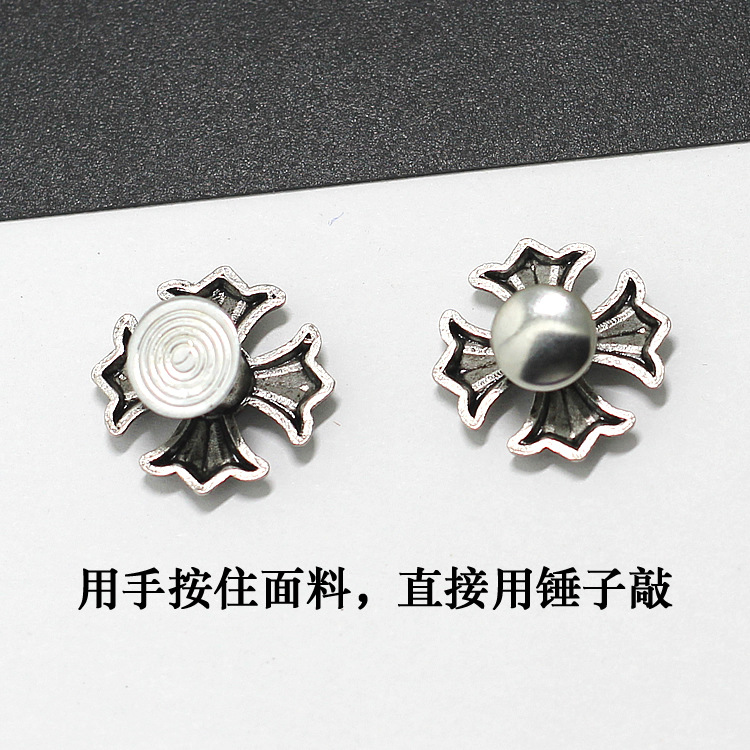 Spot small batch of Anu button hidden silver rivet jacket decorative buckle female jeans buckle leather bag button nail buckle 4