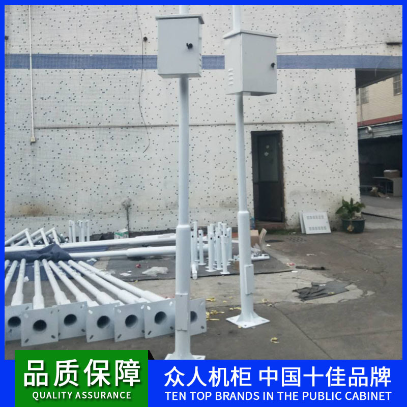 厂家直供立杆3米通信杆室外摄像机T形监控小区不锈钢监控器