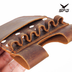 弓箭器材口袋箭囊6支箭 戶外便攜真牛皮箭袋箭囊射箭箭支通用